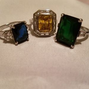 Lot of 3 Cocktail Rings
